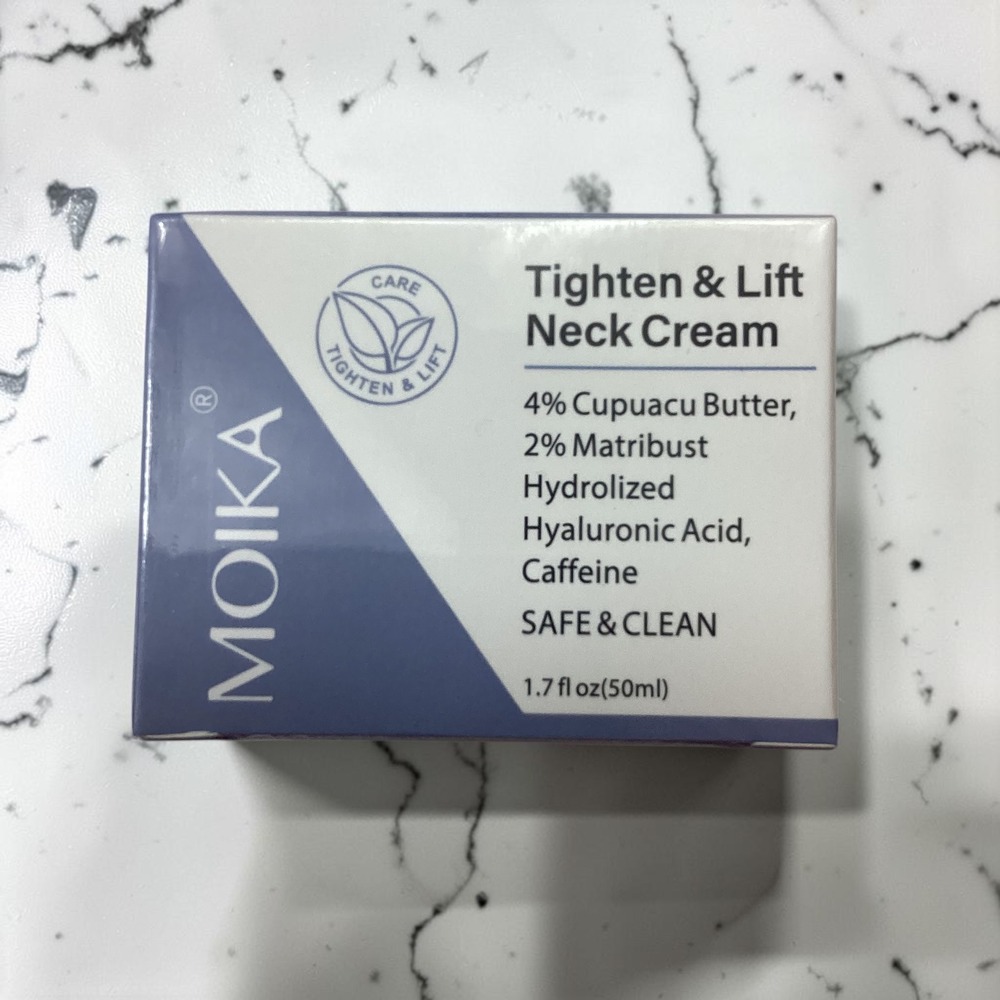 Moika Tighten & Lift Neck Cream 1.7oz Firming Treatment Cupuacu Hyaluronic New
